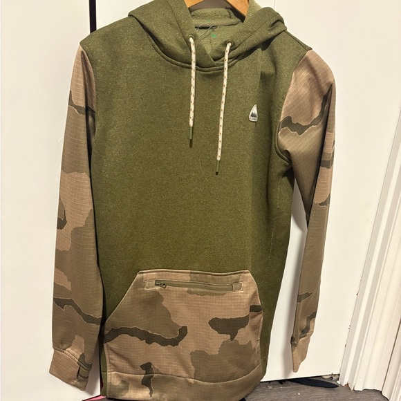 Burton Green and Camo Hoodie - Picture 1 of 9